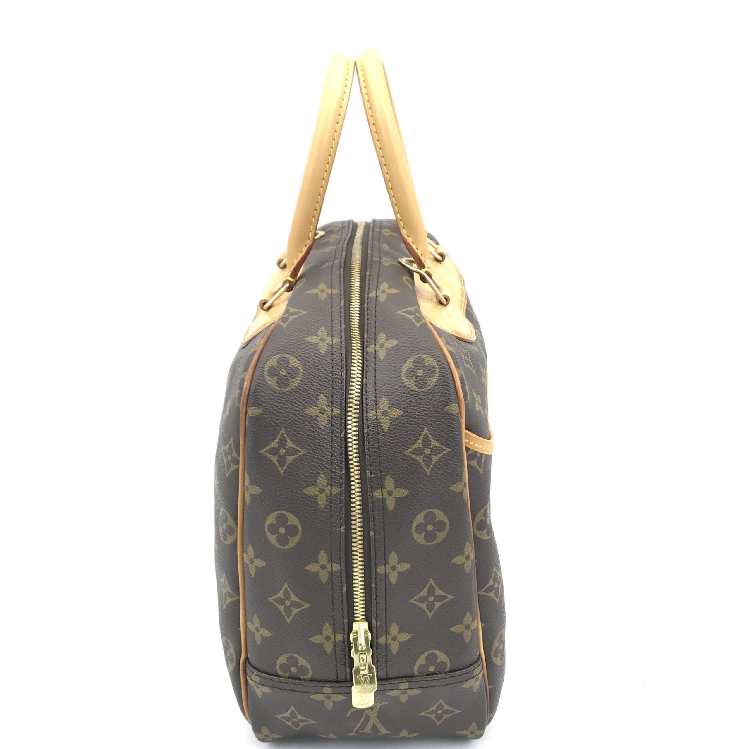 Louis Vuitton Monogram Deauville Handbag With Brown Details