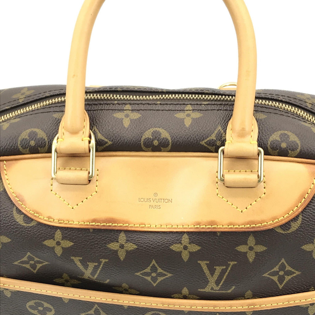 Louis Vuitton Monogram Deauville Handbag With Brown Details