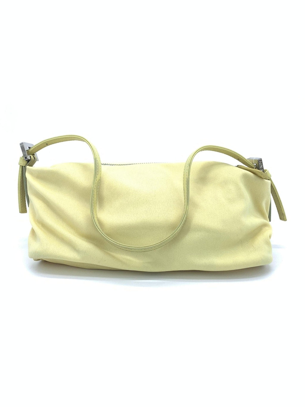 Fendi Yellow Cloth Baguette Handbag