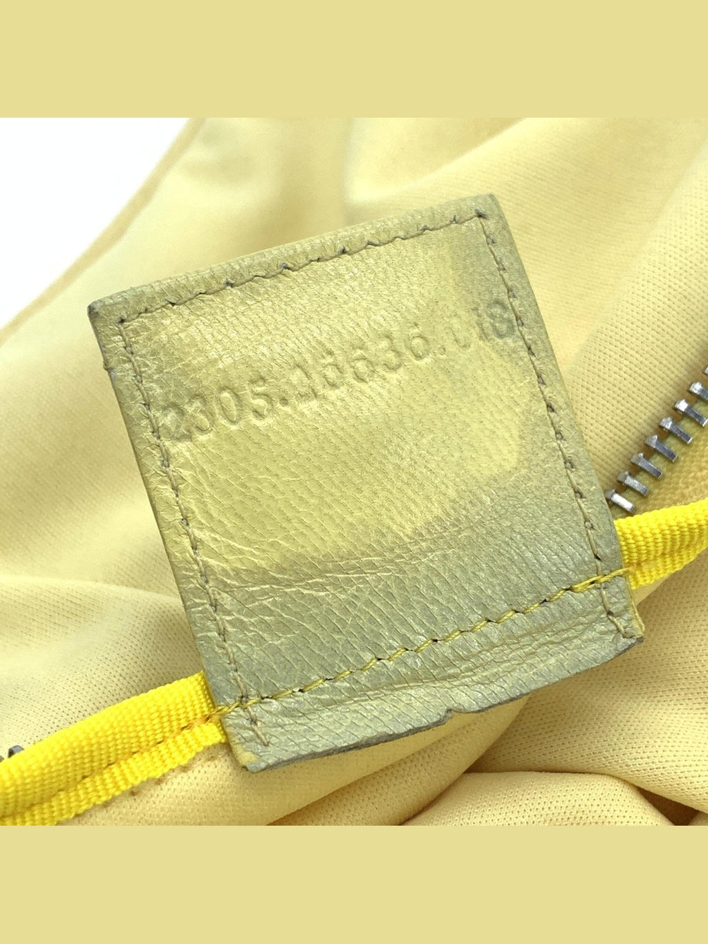 Fendi Yellow Cloth Baguette Handbag