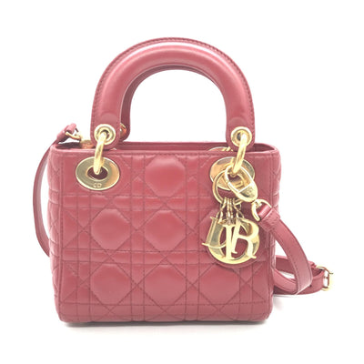 Christian Dior Mini Lady Dior Handbag In Pink