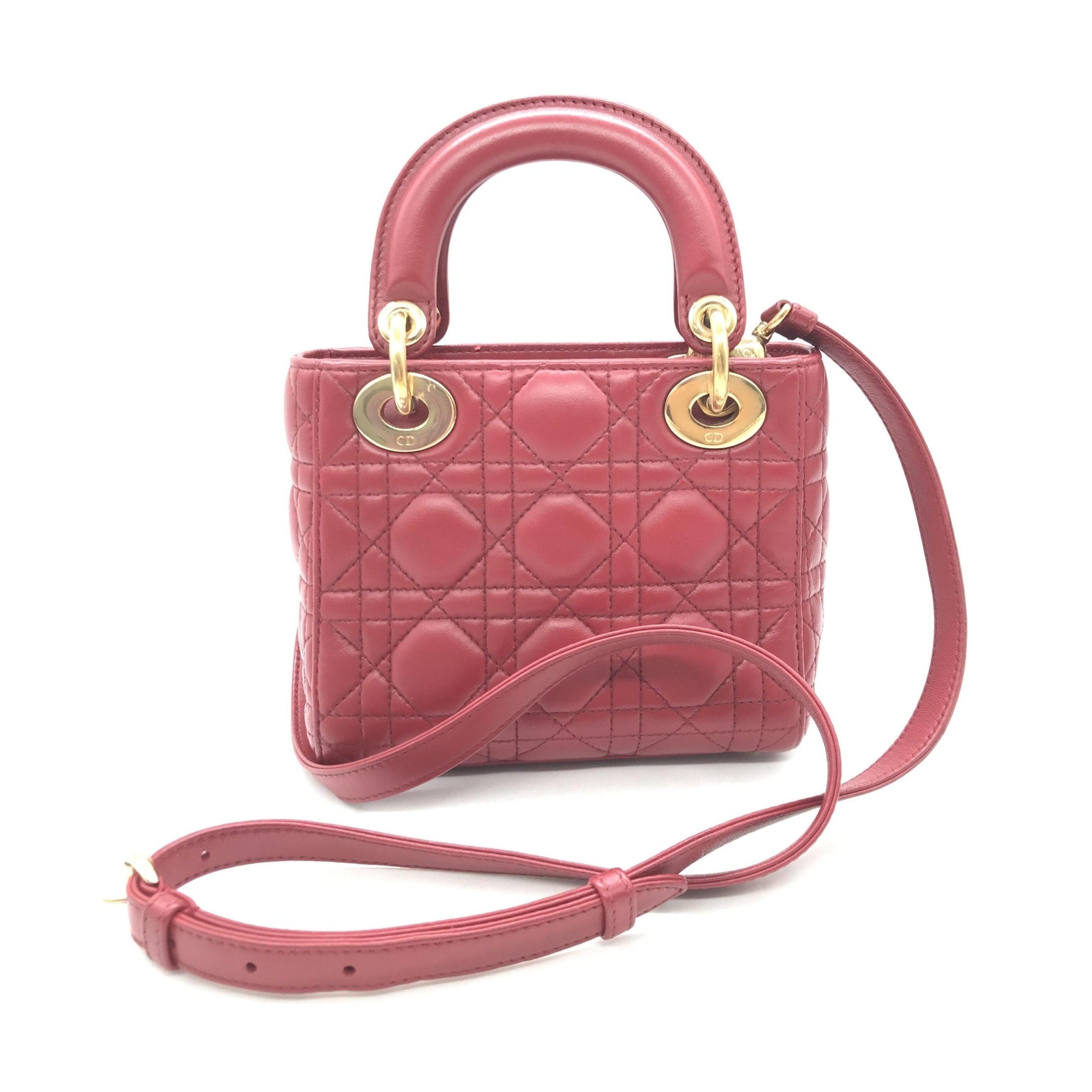 Christian Dior Mini Lady Dior Handbag In Pink