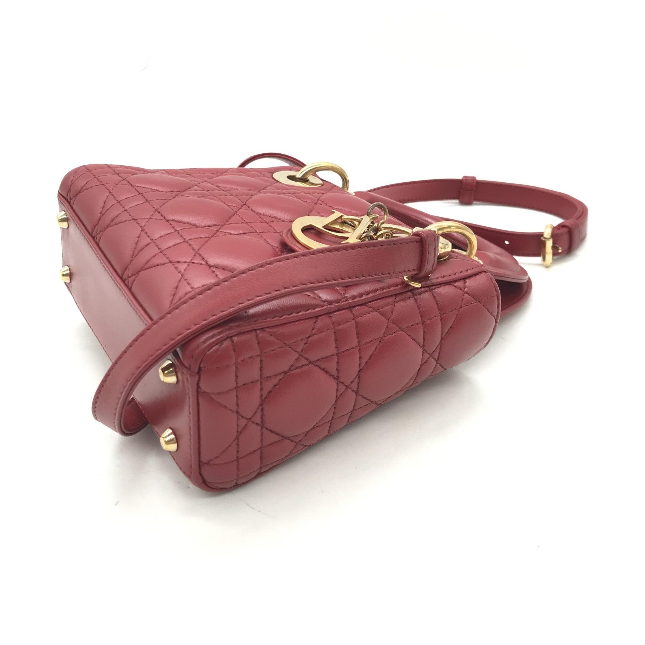 Christian Dior Mini Lady Dior Handbag In Pink