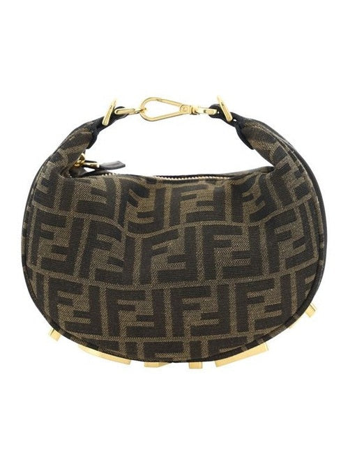 Fendi Brown Fabric Shoulder Bag
