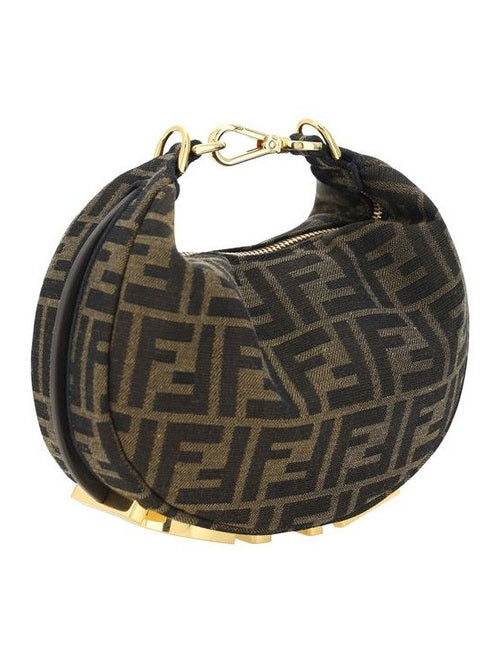 Fendi Brown Fabric Shoulder Bag