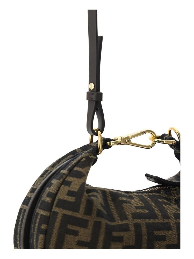 Fendi Brown Fabric Shoulder Bag
