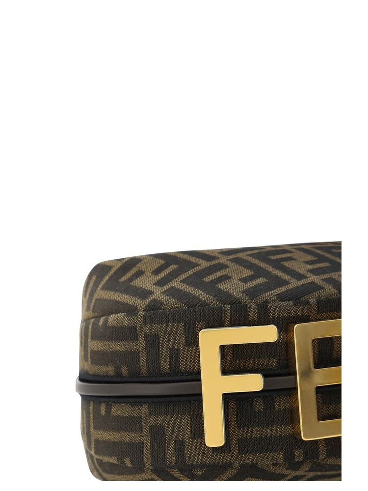 Fendi Brown Fabric Shoulder Bag