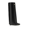 Givenchy Black Calf Leather Bos Taurus Flat Boots