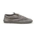 Brunello Cucinelli Gray Calf Leather Bos Taurus Low Top Sneakers