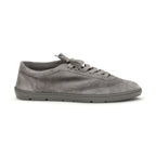 Brunello Cucinelli Gray Calf Leather Bos Taurus Low Top Sneakers