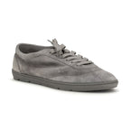 Brunello Cucinelli Gray Calf Leather Bos Taurus Low Top Sneakers