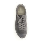 Brunello Cucinelli Gray Calf Leather Bos Taurus Low Top Sneakers
