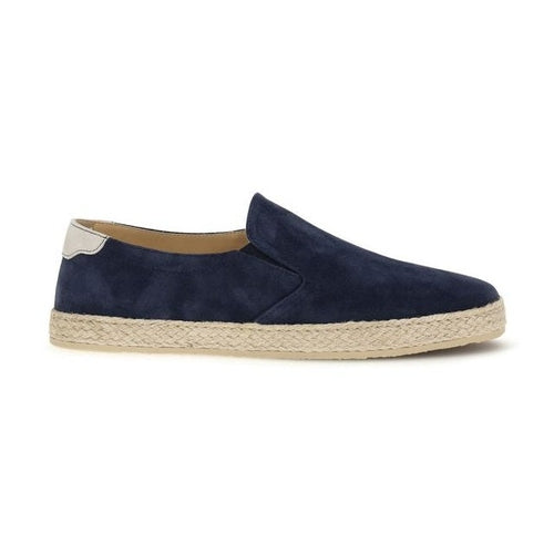 Brunello Cucinelli Blue Calf Leather Bos Taurus Espadrilles