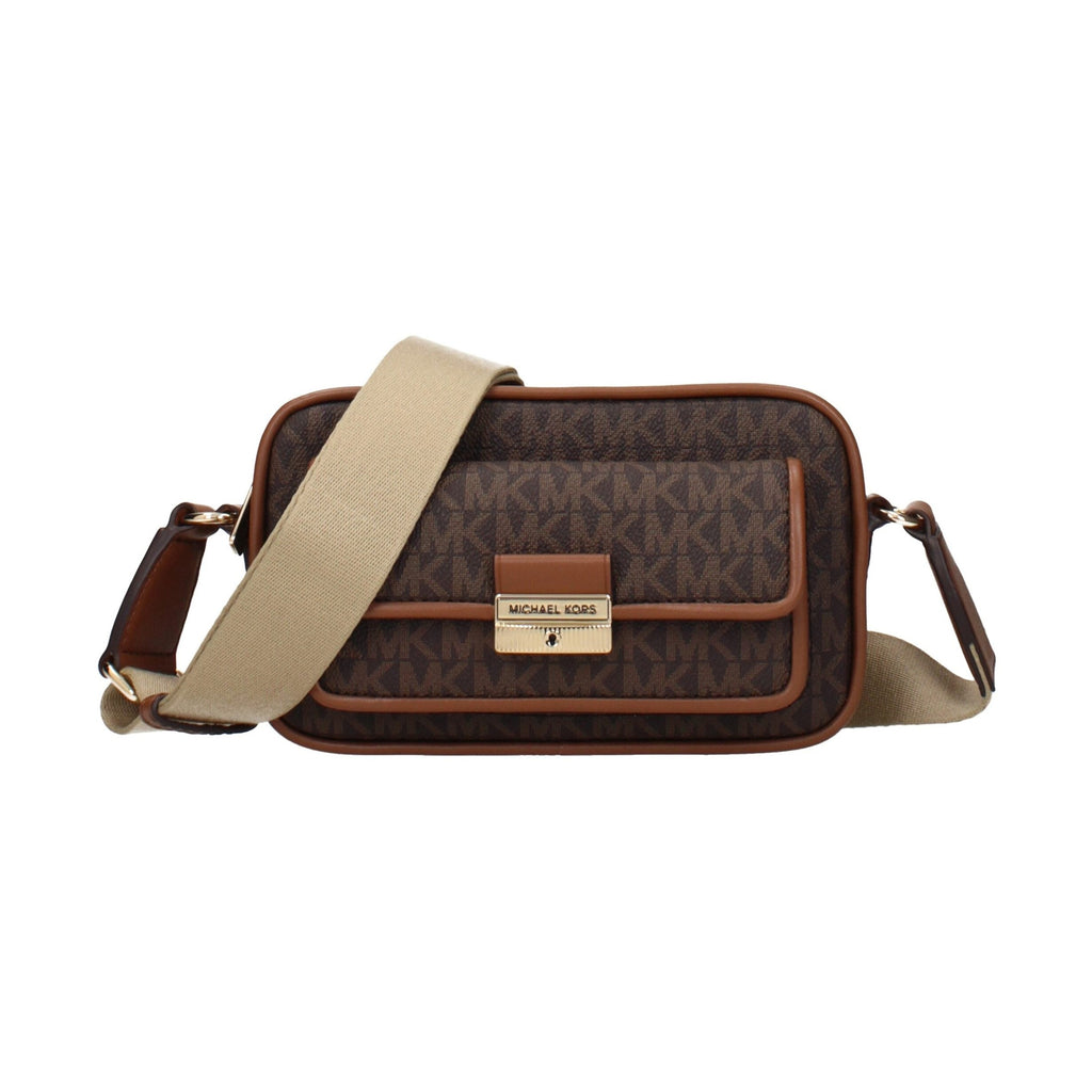 Michael Kors Brown Fabric Crossbody Bag
