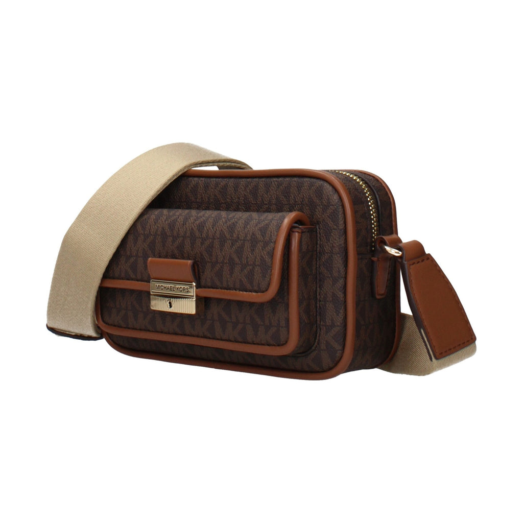 Michael Kors Brown Fabric Crossbody Bag