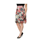 Dolce & Gabbana Multicolor Floral Textured Faux Fur Pencil Skirt