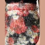 Dolce & Gabbana Multicolor Floral Textured Faux Fur Pencil Skirt