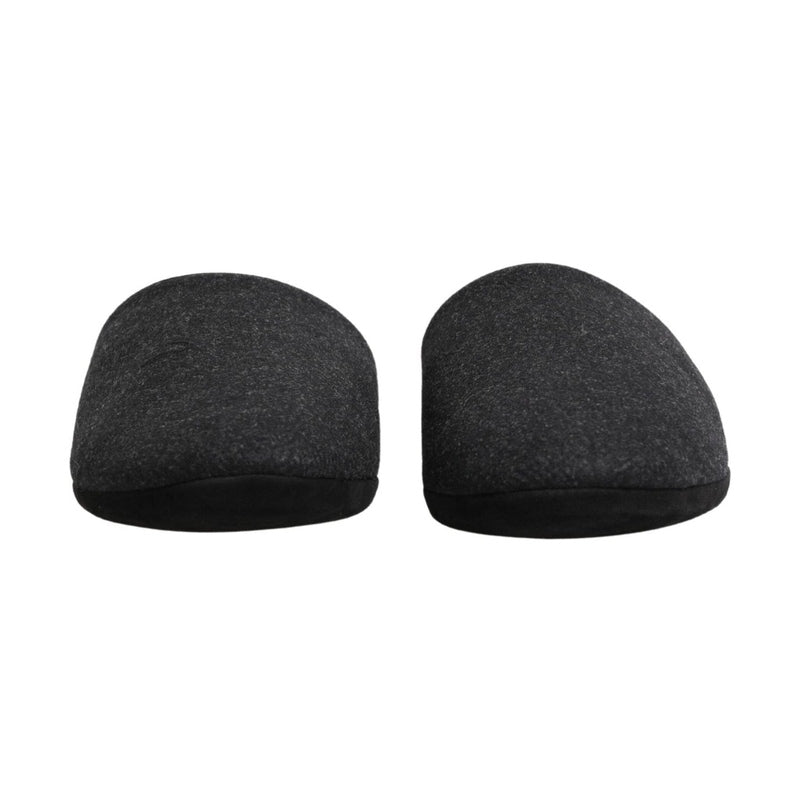 Dolce & Gabbana Anthracite Wool Cashmere Quilted Slippers Shoes