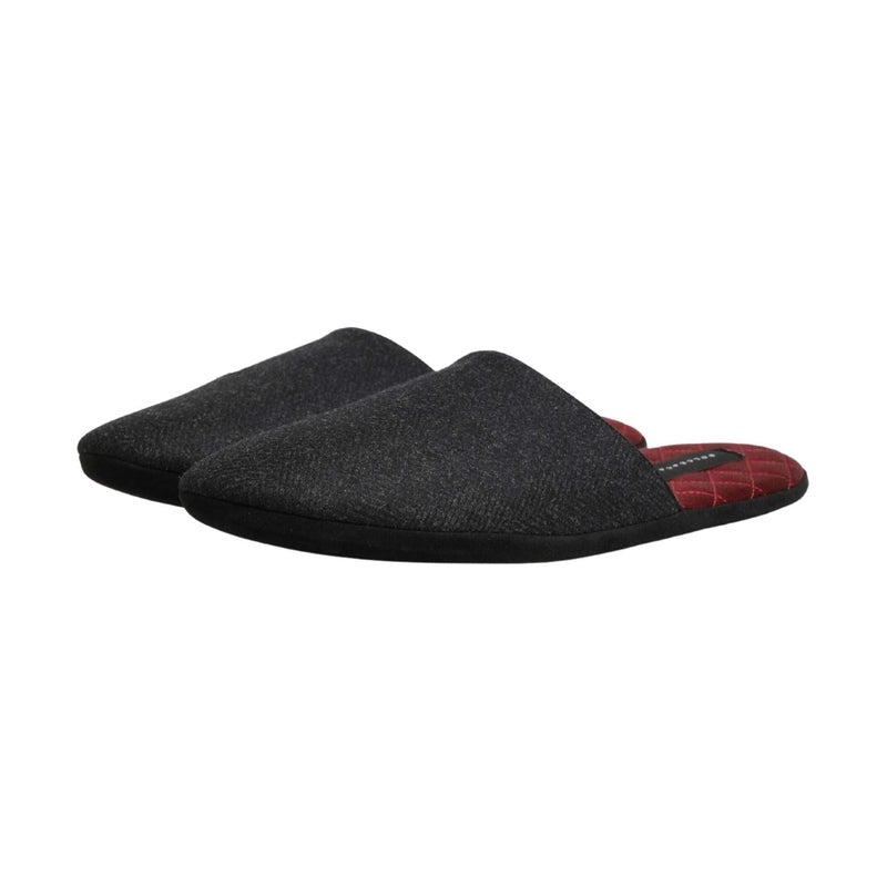 Dolce & Gabbana Anthracite Wool Cashmere Quilted Slippers Shoes