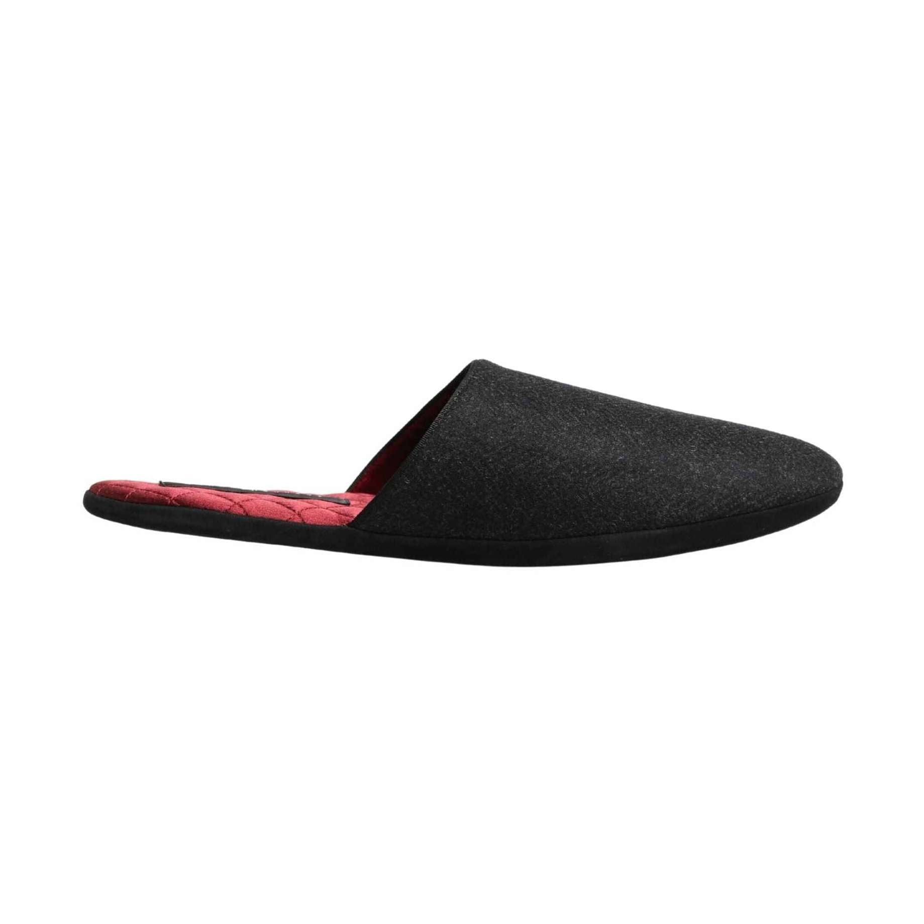 Dolce & Gabbana Anthracite Wool Cashmere Quilted Slippers Shoes