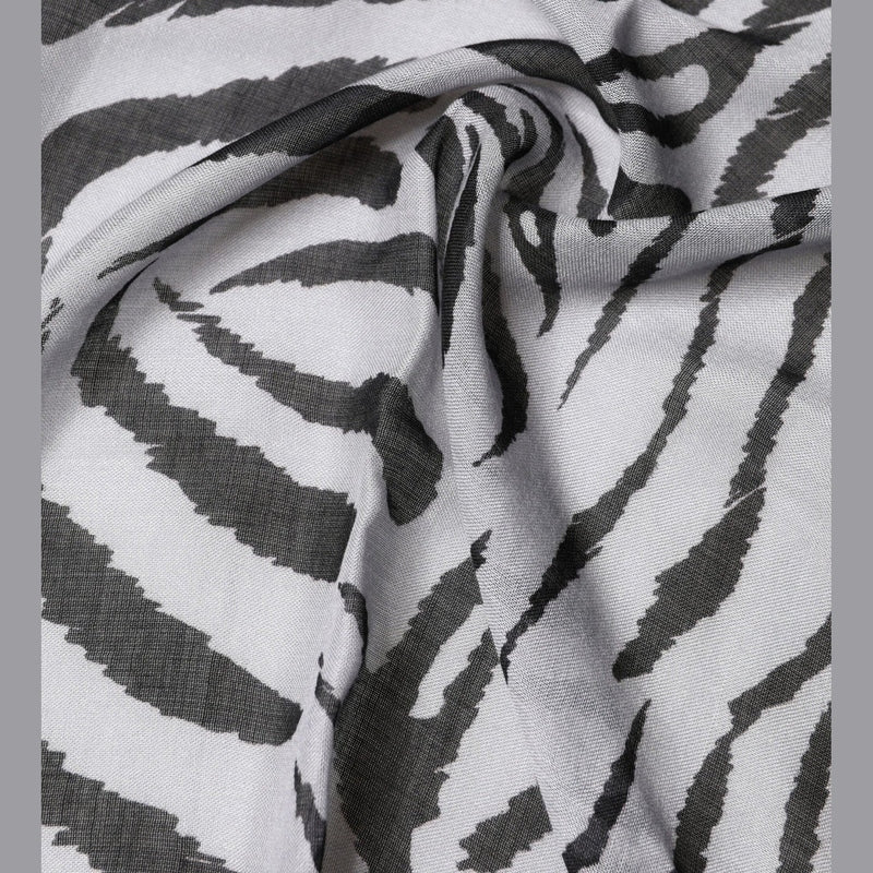 Dolce & Gabbana White Black Zebra Pattern Shawl 255cm x 132cm Men Scarf