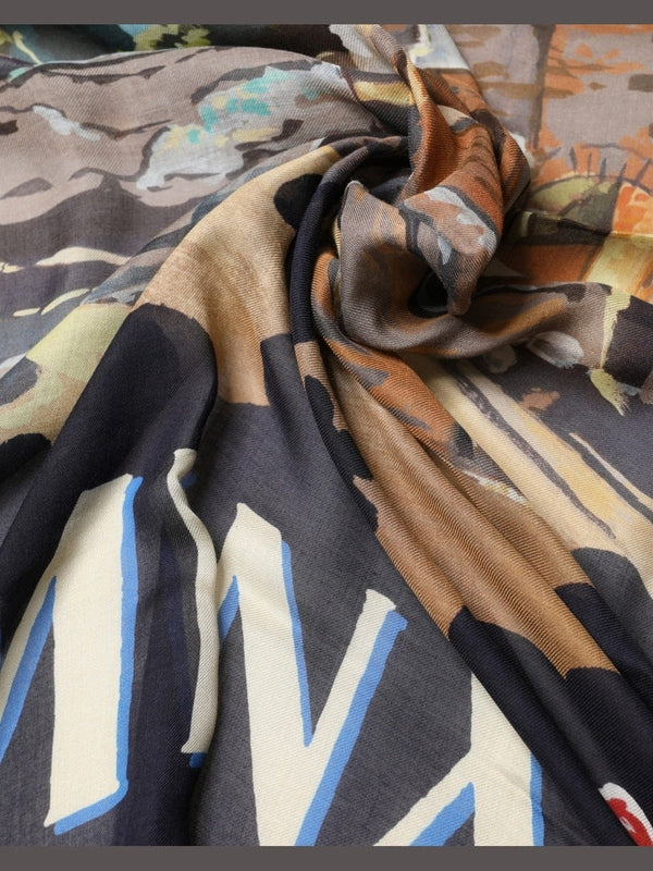 Dolce & Gabbana Multicolor Taormina Modal Shawl 130cm x 130cm  Men Scarf