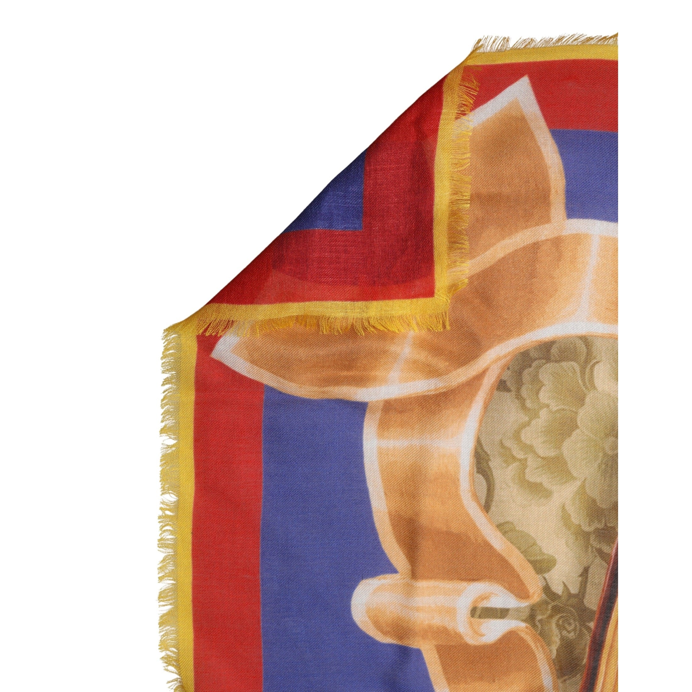 Dolce & Gabbana Multicolor Italy China Shawl Wrap 140cm x 130cm  Scarf