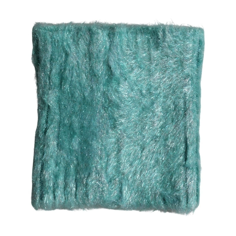Dolce & Gabbana Teal Mohair Wool Knitted Wrap Shawl 62cm x 32.5cm Scarf