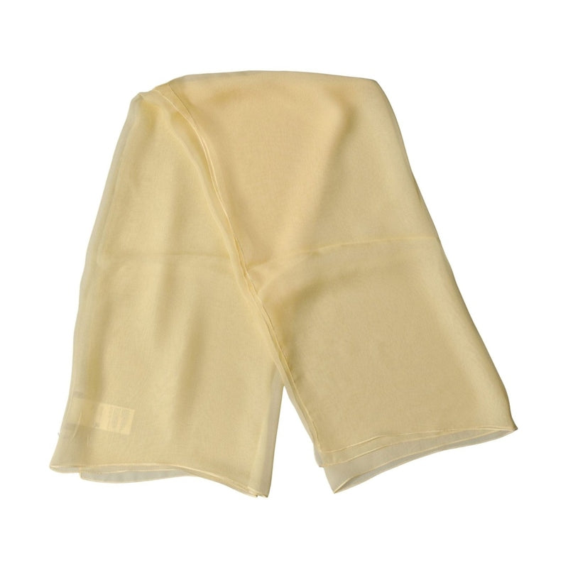 Dolce & Gabbana Light Yellow Silk Wrap Shawl Foulard 100cm x 99cm  Scarf