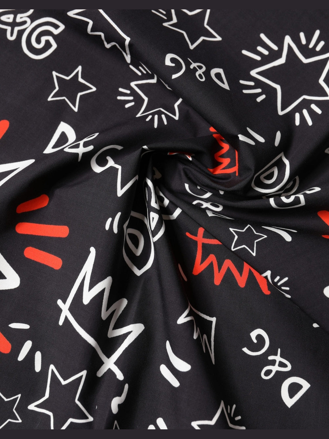 Dolce & Gabbana Black White Red DG Crown Cotton Foulard 47cm x 46cm Scarf