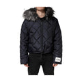 Dolce & Gabbana Black Quilted Fur Shearling Hooded  Jacket