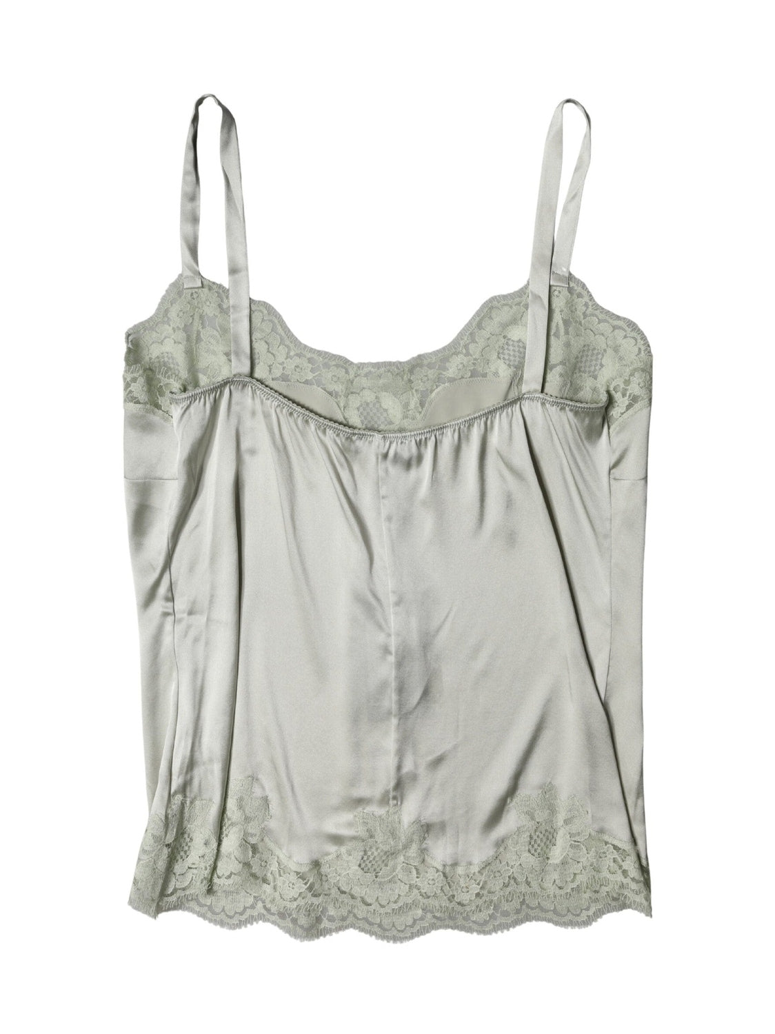 Dolce & Gabbana Light Green Floral Lace Lingerie Top Underwear