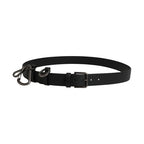 Dolce & Gabbana Black Calf Leather Silver Metal Buckle Belt