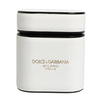 Dolce & Gabbana White Calf Leather Logo Print Flip Holder  Airpods Case