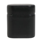 Dolce & Gabbana Black Calf Leather Logo Print Flip Holder Airpods Case