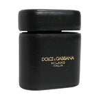 Dolce & Gabbana Black Calf Leather Logo Print Flip Holder Airpods Case