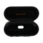 Dolce & Gabbana Black PVC Embossed Logo Flip Holder Women Airpods Case