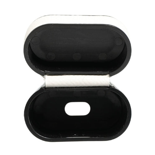 Dolce & Gabbana White Calf Leather Logo Flip Holder Strap Airpods Case