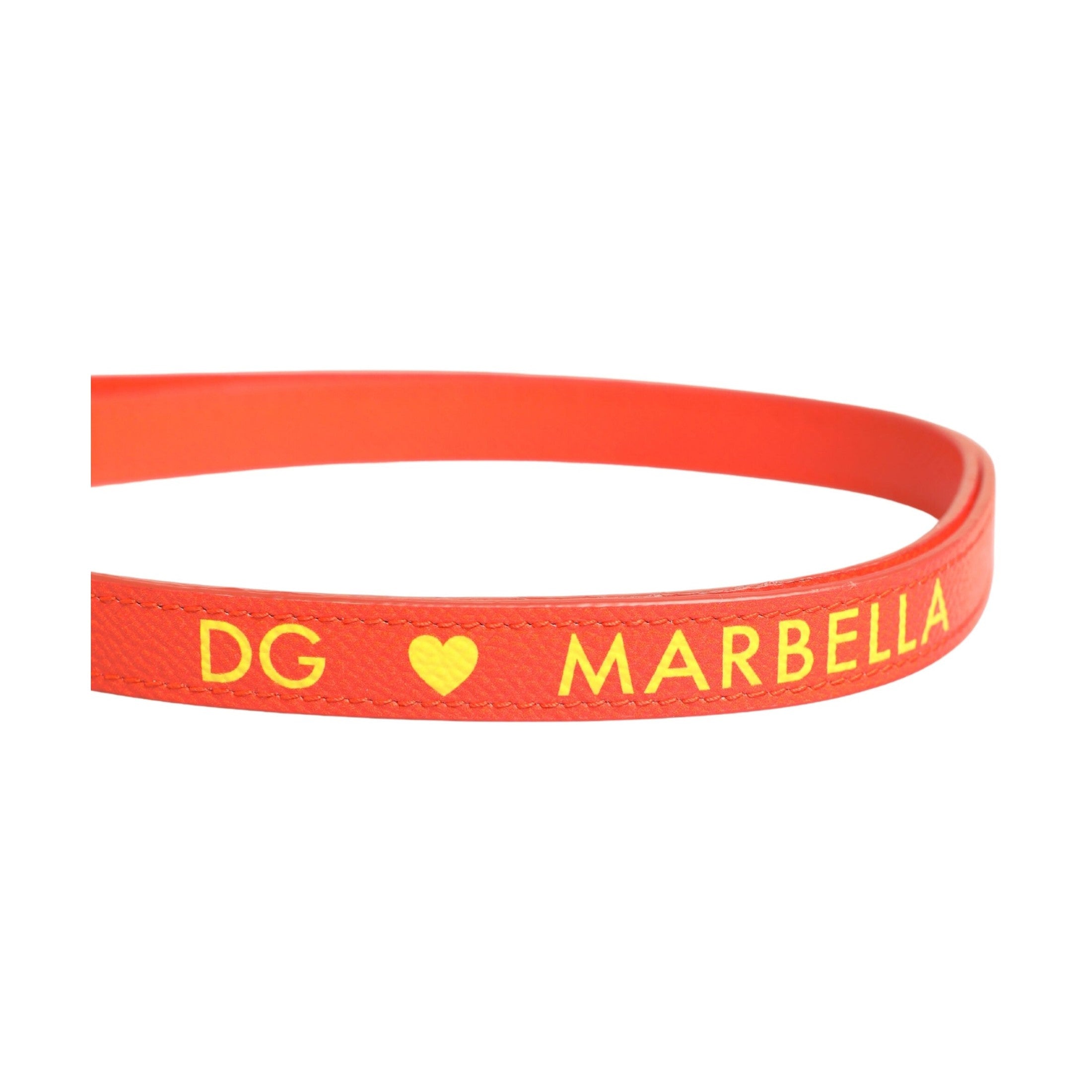 Dolce & Gabbana Yellow Calf Leather Logo Flip Holder Strap Airpods Case