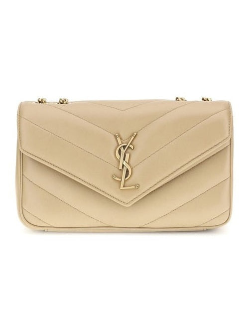 Saint Laurent Beige Lamb Ovis Aries Aries Shoulder Bag