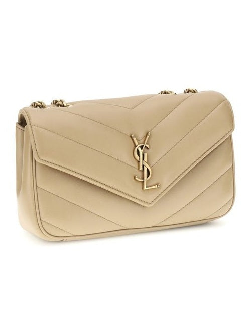 Saint Laurent Beige Lamb Ovis Aries Aries Shoulder Bag
