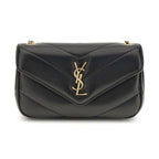 Saint Laurent Black Lamb Ovis Aries Aries Shoulder Bag