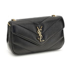 Saint Laurent Black Lamb Ovis Aries Aries Shoulder Bag