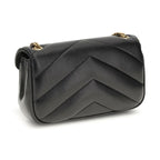 Saint Laurent Black Lamb Ovis Aries Aries Shoulder Bag