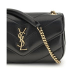 Saint Laurent Black Lamb Ovis Aries Aries Shoulder Bag