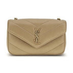 Saint Laurent Beige Lamb Ovis Aries Aries Shoulder Bag