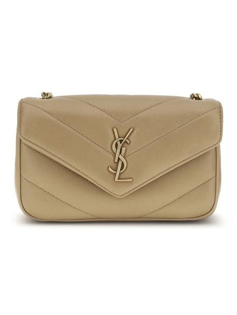 Saint Laurent Beige Lamb Ovis Aries Aries Shoulder Bag