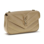 Saint Laurent Beige Lamb Ovis Aries Aries Shoulder Bag