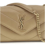 Saint Laurent Beige Lamb Ovis Aries Aries Shoulder Bag