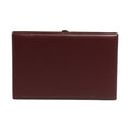 Brown Calfskin Leather Clutch Evening Women Purse Bag